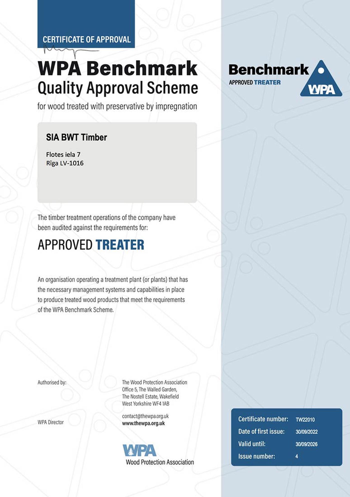 Certificate WPA